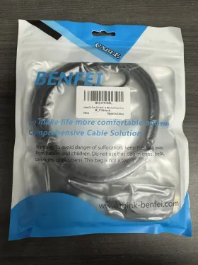 B07jyxyssl Benfei 6ft 2m Dvi-d To Vga Male/male Gold Plated Connector Tv Pc New Sealed Package