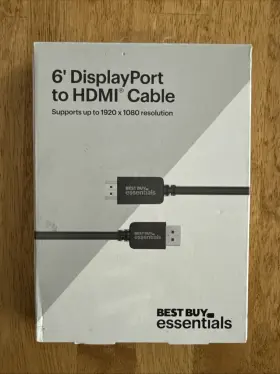 Be-pcdphd6 Best Buy Essentials 6ft Foot Displayport To Hdmi Cable For Pc And Mac