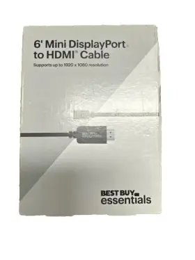Be-pcmdhd6 Best Buy Essentials - 6ft Mini Displayport To Hdmi Cable 6 Ft Black
