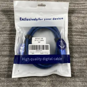 X003tlag7f Bifale 16k Displayport 2.1 Cable 7 Ft Blue Vesa Certified Gaming Monitor Cord