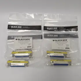 Fa412-r2 Black Box Lot Of 4 Emi/rfi Shielded Gender Changer Db25 Female To Fa412r2