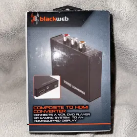 Bwb17av006 Blackweb New Composite A/v To Hdmi Converter With Cable Gaming Sealed