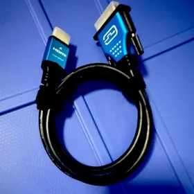 E358026 Bluerigger Hdmi Male To Dvi-d Adapter Cable Blue/black 1 Connection Split