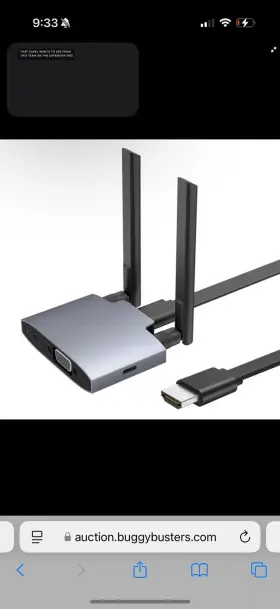 112233 Braidol Vjzfa Wireless Display Adaptor - 1080p Hdmi Dongle Hdtv No