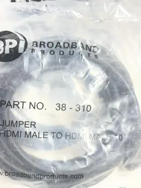38-310 Broadband Products Hdmi Male To 10ft
