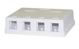 Cne43705 C&e 639266743705 Blank Surface Mount Box For Keystones 4 Hole White