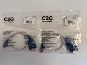 26886 C2g 1.5 Ft Usb To Db9 Serial Rs232 Adatper Cable New Lot 2