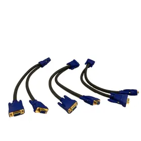 29610 C2g Ultima One Hd15 Male To-two Female Sxga Monitor Y-cables 1ft. Cord Blue #2