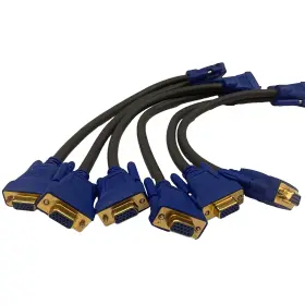 29610 C2g Ultima One Hd15 Male To-two Female Sxga Monitor Y-cables 1ft. Cord Blue #3