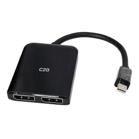 54290 C2g Mini Displayport To Dual Mst Hub Adapter Splitter Black