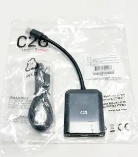 54292 C2g New Mini Display Port To Hdmi Monitor Splitter 4k 2
