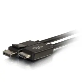 54327 C2g 10ft Displayport Dp To Hdmi 1920x1080 Male Adapter Round Cable Black