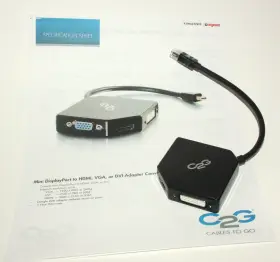 54341 C2g #54341 Mini Displayport To Hdmi Vga Or Dvi Adapter Converter New #2