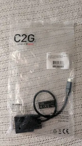 607199 C2g Nos New Legrand 26898 1ft 0.3m Usb-c To Vga Video Adapter Cable