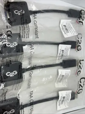 C2g 757120543237 Displayport Male To 15-pin Vga Female Adapter Converter Black 8 Inch 4pc Lot #3