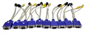 15953-02 Cable Lot Of 10 - Matrox Tv-output Hd15 To Composite And 4-pin S-video