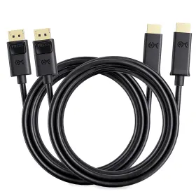 Cable Matters 081159813451 2-pack Unidirectional Displayport To Hdmi 6 Ft Gold-plate