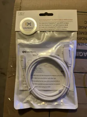 101009-06 Cable Matters Lot Of 35 101009-6 6ft Mini Display Port To Hdmi White