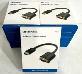 102026 Cable Matters Lot Of 11 New Sealed Displayport To Vga Adapter Free Ship