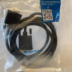 105004-6-us Cable Matters Dvi-i To Vga Hd Video 6ft Black New
