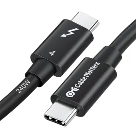 107032-blk-1m Cable Matters Intel Certified 40gbps Thunderbolt 4 3.3ft With 8k Video A