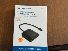 201046-blk Cable Matters Usb-c To Displayport Multiport Adapter W Power Delivery