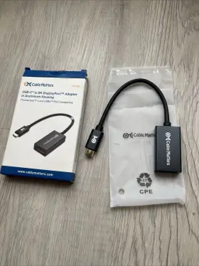201086 Cable Matters Usb C To 8k Displayport Adapter Aluminum Housing New Sealed