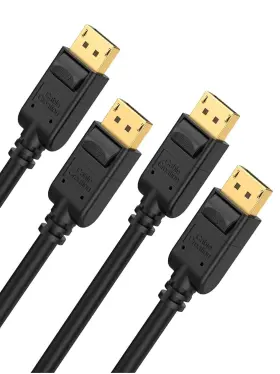 Cc0109-2 Cablecreation 10ft 4k 60hz Displayport Cable Male To 2-pack Black