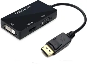 Cabledeconn 313091168185 Multi Function Displayport Dp To Hdmi/dvi/vga Male Female 3 In 1