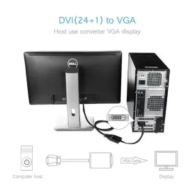 Cabledeconn 701385668983 Active Dvi-d Link 24 1 Male To Vga Female M/f Video Cable Adapter Converter #3