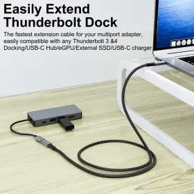 Usb4 Cabledeconn 973763660658 8k Cable 0.8m Thunderbolt 4 Usb Type-c Male To Female Extension #3