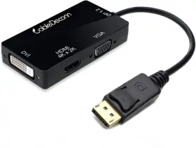 B02010401 Cabledeconn Displayport 1.2 To Hdmi 4k Dvi Vga 3 In 1 Multi-function Cable Adapt