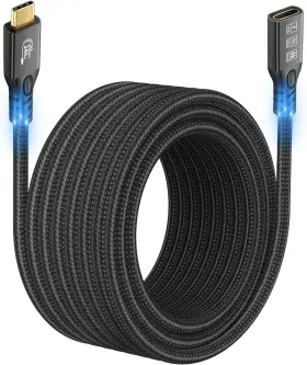 B0301-16k Cabledeconn Long Usb C Cable 3.2 Gen-2 240w Charging Extension 3m 10ft Thunderbolt 3 Male