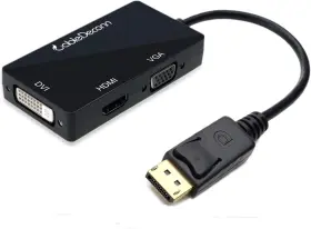 Bc75629 Cabledeconn Multi-function Displayport Dp To Hdmi/dvi/vga Male Female 3-in-1 Adapter Con