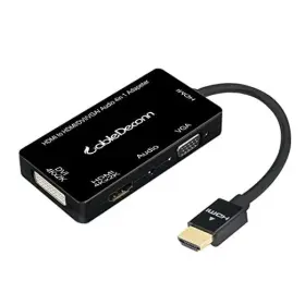 E0405 Cabledeconn Multiport 4-in-1 Hdmi To Dvi 4k Vga Adapter Cable With Audio