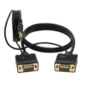 Cables Direct Online 309894 3ft Svga Audio Monitor Cable - Male To Vga 1080p For Pc Projec