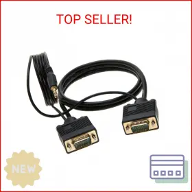 Cables Direct Online 716350701466 6ft Svga Audio Monitor Cable - Male To Vga 10