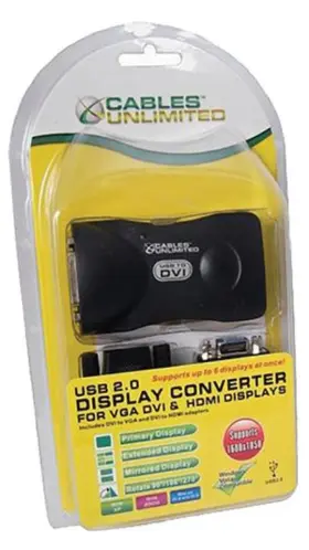 Cables Unlimited 644406902294 Multi-display Video Adapter Kit Hdmi/dvi/vga/usb