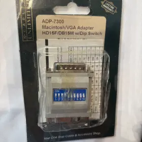 Dv15m Cables Unlimited Hd15f/dv15m Ptc Beige Mac To Vga Adapter With 10 Dip Switches Db15 Male Hd15 Female