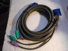 Hdb15m Cablestogo Ctg#29626 Cabletogo 3 In 1 Kvm Vga Monitor Extension Cable 10 Ft Md6m 2