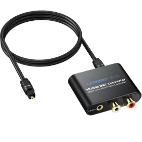 Camway 731717871026 Dac 192khz Digital Optical To Rca 3.5mm Audio Converter Spdif Toslink
