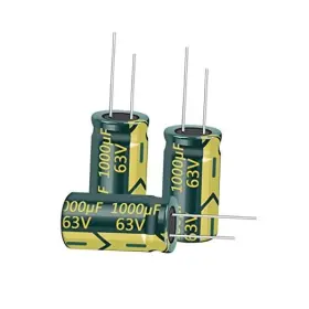 0.63x0.98in Cermant Cl267 Capacitor 16x25mm High Frequency Aluminum 10pcs 63v 1000uf