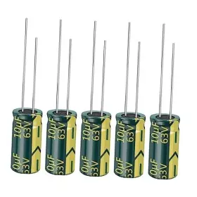 0.2x0.43in Cermant Cl279 Capacitor 5x11mm High Frequency Aluminum 100pcs 63v 10uf