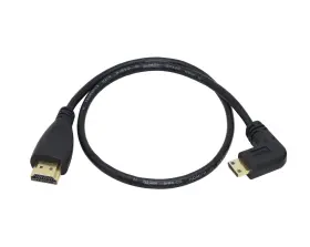 4330574026 Cerrxian 50cm 19.6inch High Speed Gold Plated Mini Hdmi Left Angle Male To Hd