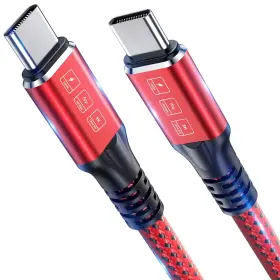 T4-red-6 Chamer Thunderbolt 4 Cable 6.6ft Usb C Monitor 40gbps Data Tra
