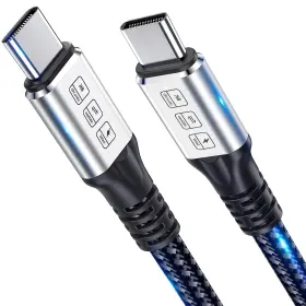 T4-silver-6 Chamer 240w Thunderbolt 4 Cable 6ft Usb C 40gbps Data Transfer 8k Video Compatible