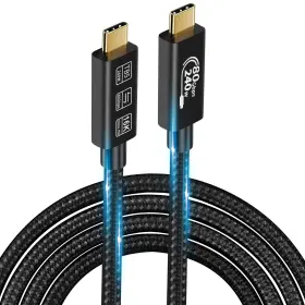 W0302-80g Chenlenic Usb4 Thunderbolt 5 Cable - 240w Charging 80gbps Data 4k120hz Hdr Usb C To