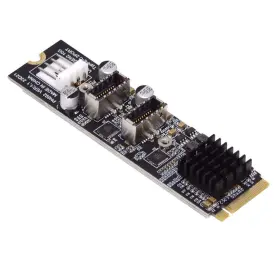 Cy-ep-020 Chenyang M.2 Nvme Ngff M-key 1 To 2 Usb 3.1 Type-e Front Panel Socket Mainboard Header