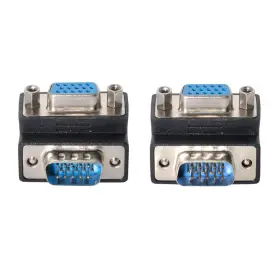 Db-003-cy Chenyang Db-002/db-003-cy 2 Pack Vga Connectors Svga D-sub Hdb15pin Male To Female 90 Degree Angled