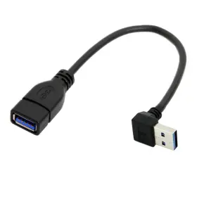 U3-036-up-cy Chenyang Usb 3.0 Type-a Male To Female Extension 90 Degree Angled Cable 20cm 5gbps Up